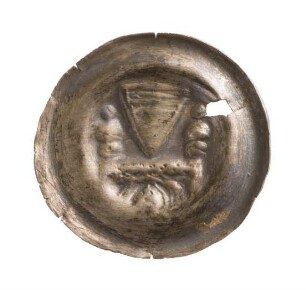 Münze, Brakteat, 2. Hälfte 13. Jh.