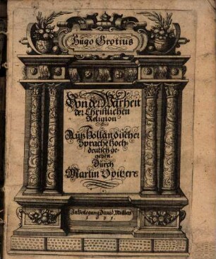 Von der Wahrheit der Christlichen Religion