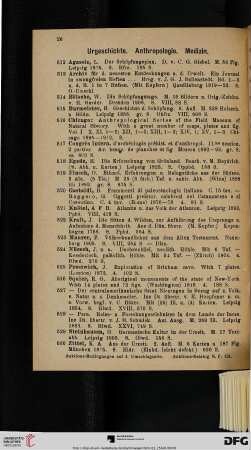 Urgeschichte. Anthropologie. Medizin (Nr. 512-579)