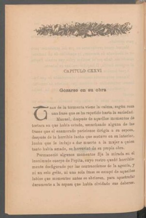 Capítulo CXXVI - Gozarse en su obra