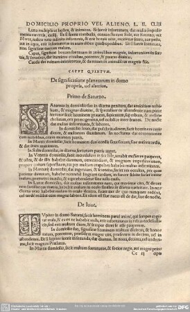 CAPUT QUINTUM. De significatione planetarum in domo propria, uel alterius.