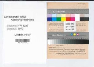 Entnazifizierung Peter Uebber , geb. 14.04.1902 (Regierungsinspektor)