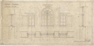 Littmann, Max; Bocksberg; Hofgut, Wohnhausanbau - Fenster (Ansichten, Schnitte)