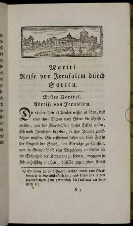 Erstes Kapitel. Abreise von Jerusalem.