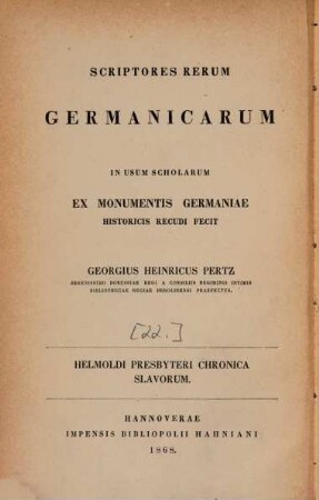 Helmoldi presbyteri Chronica Slavorum