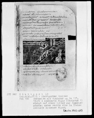 Der Stuttgarter Bibelpsalter — Tut mir auf die Tore der Gerechtigkeit, Folio 132recto