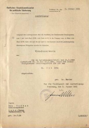 Markau, Emil; geb. 1896; Kreisinspektor; Lahr
