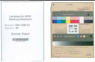 Entnazifizierung Robert Schmidt , geb. 14.06.1889 (Rektor)