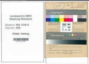 Entnazifizierung Hedwig Aldiek , geb. 22.01.1922 (Lehrerin)