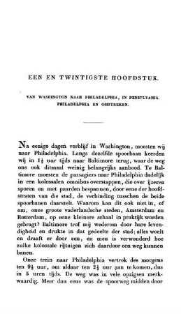 EEN EN TWINTIGSTE HOOFDSTUK - Van Washington naar Philadelphia, in Pensylvania; Philadelphia en omstreken.
