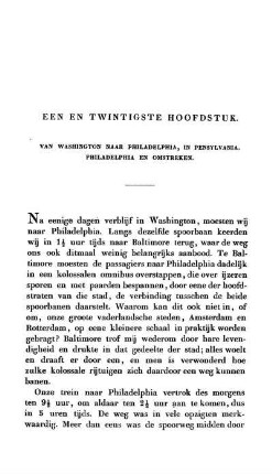 EEN EN TWINTIGSTE HOOFDSTUK - Van Washington naar Philadelphia, in Pensylvania; Philadelphia en omstreken.