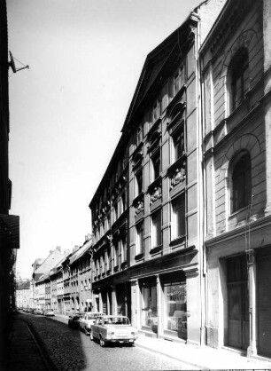 Görlitz-Altstadt, Nonnenstraße. Blick vom Wohnhaus (Nr. 13) nach Nordost