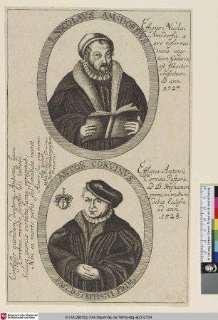 [Doppelbildnis des Nicolaus von Amsdorff und des Antonius Corvinus]