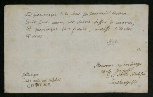 Georg Christian Stolte, Göttingen, 20.09.1792