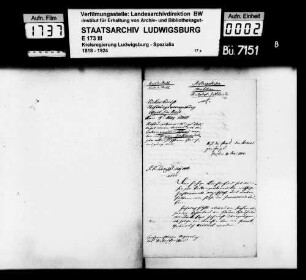Stiftungssachen: Mobilien, Oberamt Leonberg