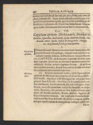 Cap. VIII. Capytium opidum. Herbita urbs ...