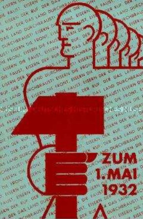 Schmuckblatt zum 1. Mai 1932 (Entwurf für eine Postkarte?)