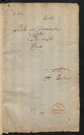 Laudate pueri; V (4), strings, bc; a-Moll