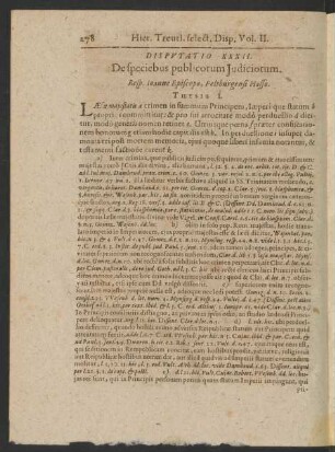 Disputatio XXXII. De speciebus publicorum Iudiciorum