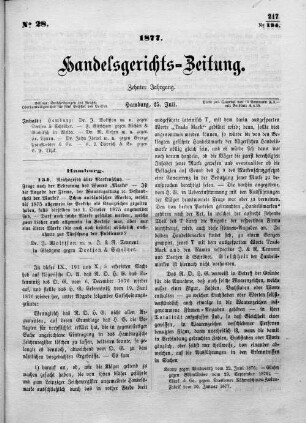 No. 28. 25. Juli 1877
