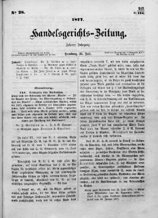 No. 28. 25. Juli 1877