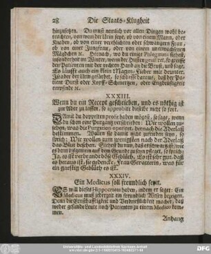 XXXIV. Ein Medicus soll freundlich seyn.
