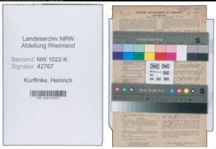 Entnazifizierung Heinrich Kurlfinke , geb. 13.02.1892 (Polizist)