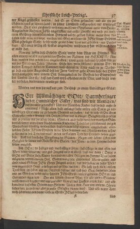 Wenden uns nun hierauff und zum Beschluß/ zu einem Andächtigen Gebet: