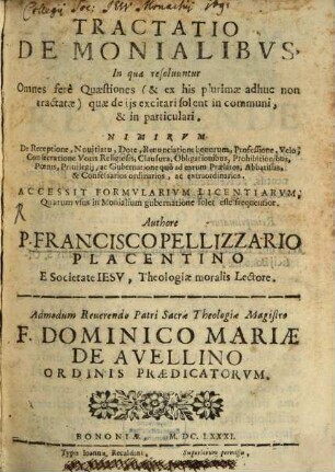 Tractatio de Monialibus