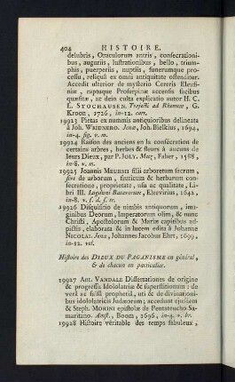 404-410, Histoire des Dieux du Paganisme en général, & de chacun en particulier