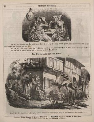 "Billiger Vorschlag" "Die Phrenologie auf dem Lande"