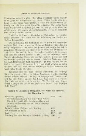 Zeittafel des ausgehenden Mittelalters