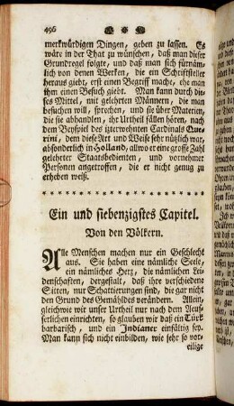 Ein und siebenzigstes Capitel - Vier und siebenzigstes Capitel