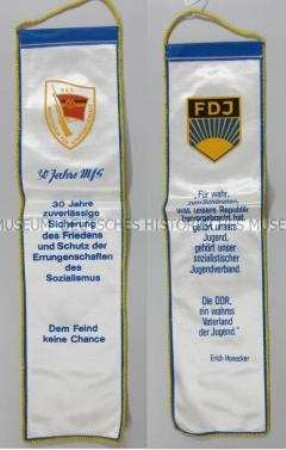 Fahnenschleife zu 30 Jahren Ministerium für Staatssicherheit