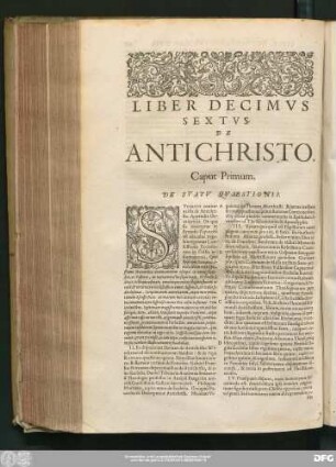 Liber Decimus Sextus. De Antichristo.