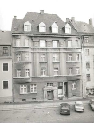 Annaberg-Buchholz, August-Bebel-Straße (Wolkensteiner Straße) 34. Wohnhaus. Straßenansicht