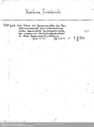 Hoehne, Friedrich