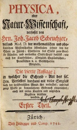 Physica, oder Natur-Wissenschaft, 1