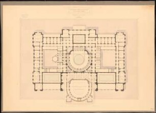 Reichstag, Berlin Zweiter Wettbewerb: Grundriss Obergeschoss