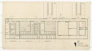 Chemische Institute der Universität Köln: Physikalische Chemie und Gärung, Grundriss Untergeschoss, 1:200
