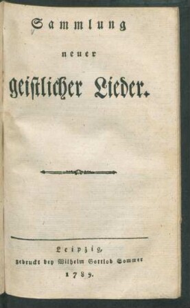 Sammlung neuer geistlicher Lieder