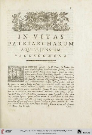 In Vitas Patriarcharum Aquilejensium Prolegomena