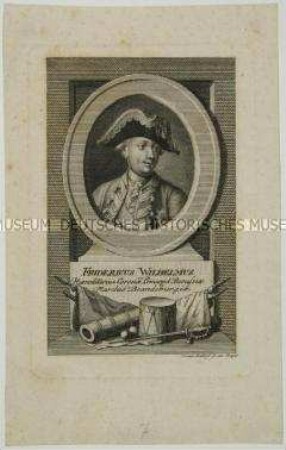 Friedrich Wilhelm II. von Preußen als Kronprinz mit allegorischem Beiwerk