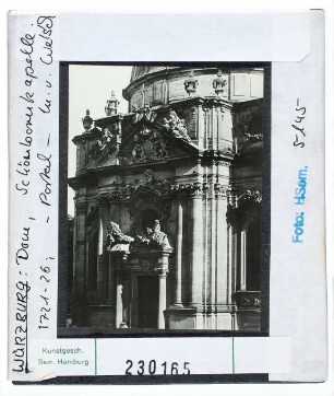 Würzburg: Schönbornkapelle, Portal. M. von Welsch
