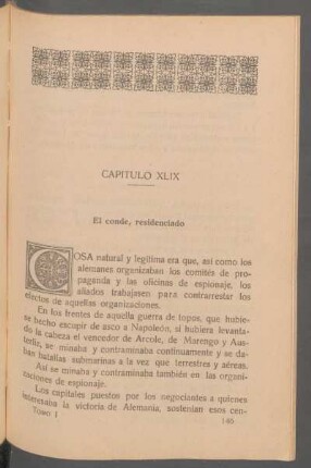 Capítulo XLIX - El conde, residenciado