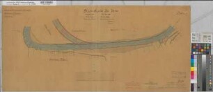Ems Kanalisierung Blatt 6 Strecke Haren Herstellung der Staustufe Hilter Stromkarte von km 24,3 - km 25,9 Gem. Haren, Emmeln, Raken 1891 1 : 2000 48 x 104 kol. Zeichnung A. Franke, Wasserbauinspektor Wasser- und Schiffahrtsdirektion Münster