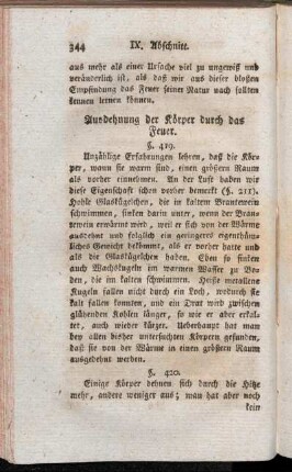 Ausdehnung der Körper durch das Feuer