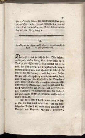 VI. Unmässigkeit im Essen und Trinken - die raffinirte Kochkunst - die geistigen Getraänke.