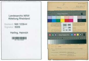 Entnazifizierung Heinrich Harling , geb. 30.12.1894 (Geschaeftsfuehrer)