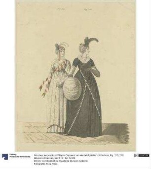 Gallery of Fashion, Fig. 215, 216: Afternoon Dresses